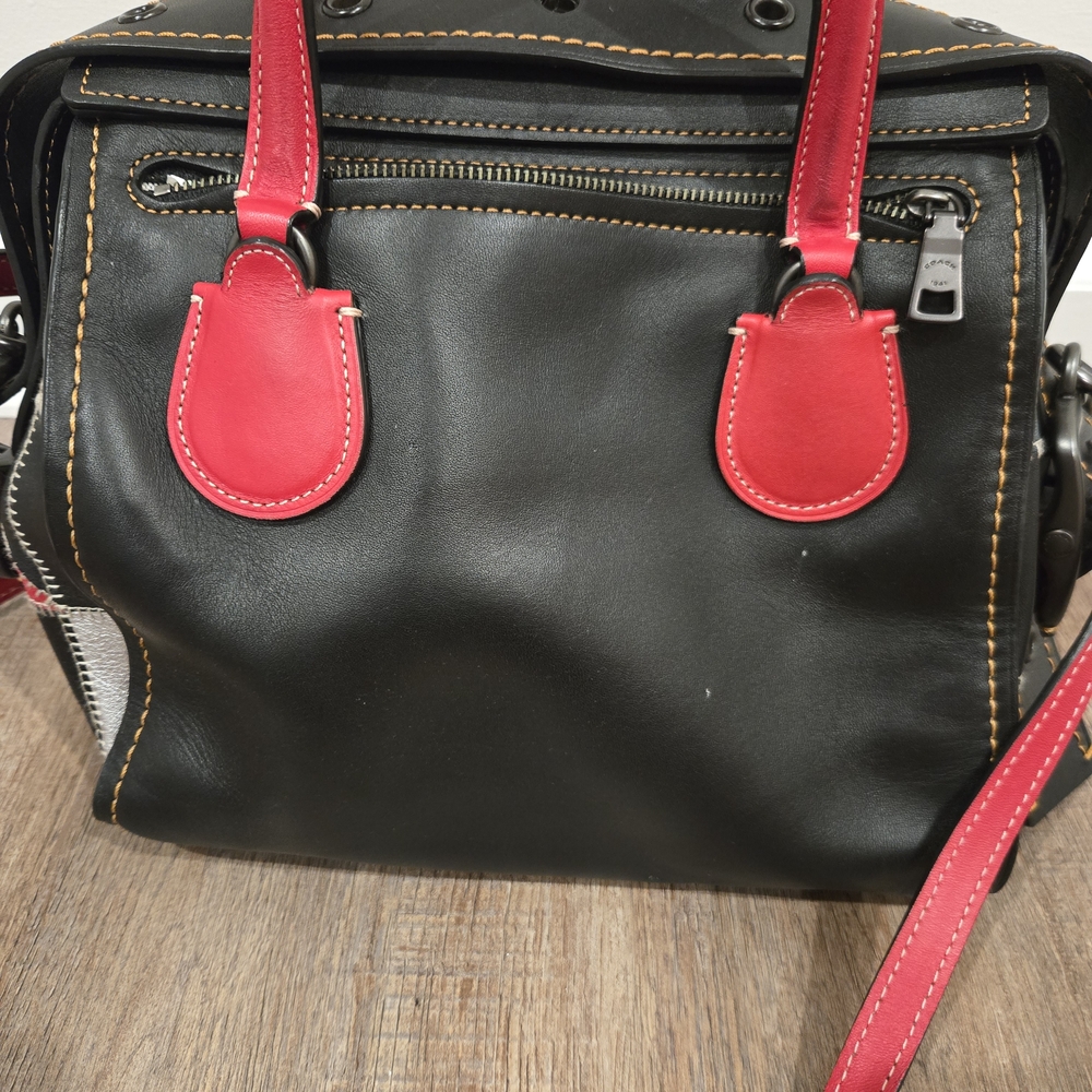 Coach Black and Red Badlands Series Satchel